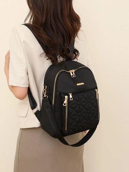 Quilted Oxford Cloth Backpack Bag nicholesgifts