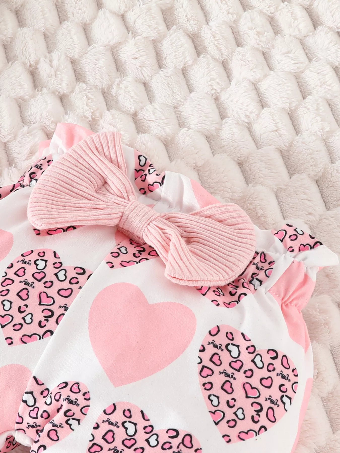 Children's Bubble Texture Long Sleeve Top and Pants Set with Headband NicholesGifts