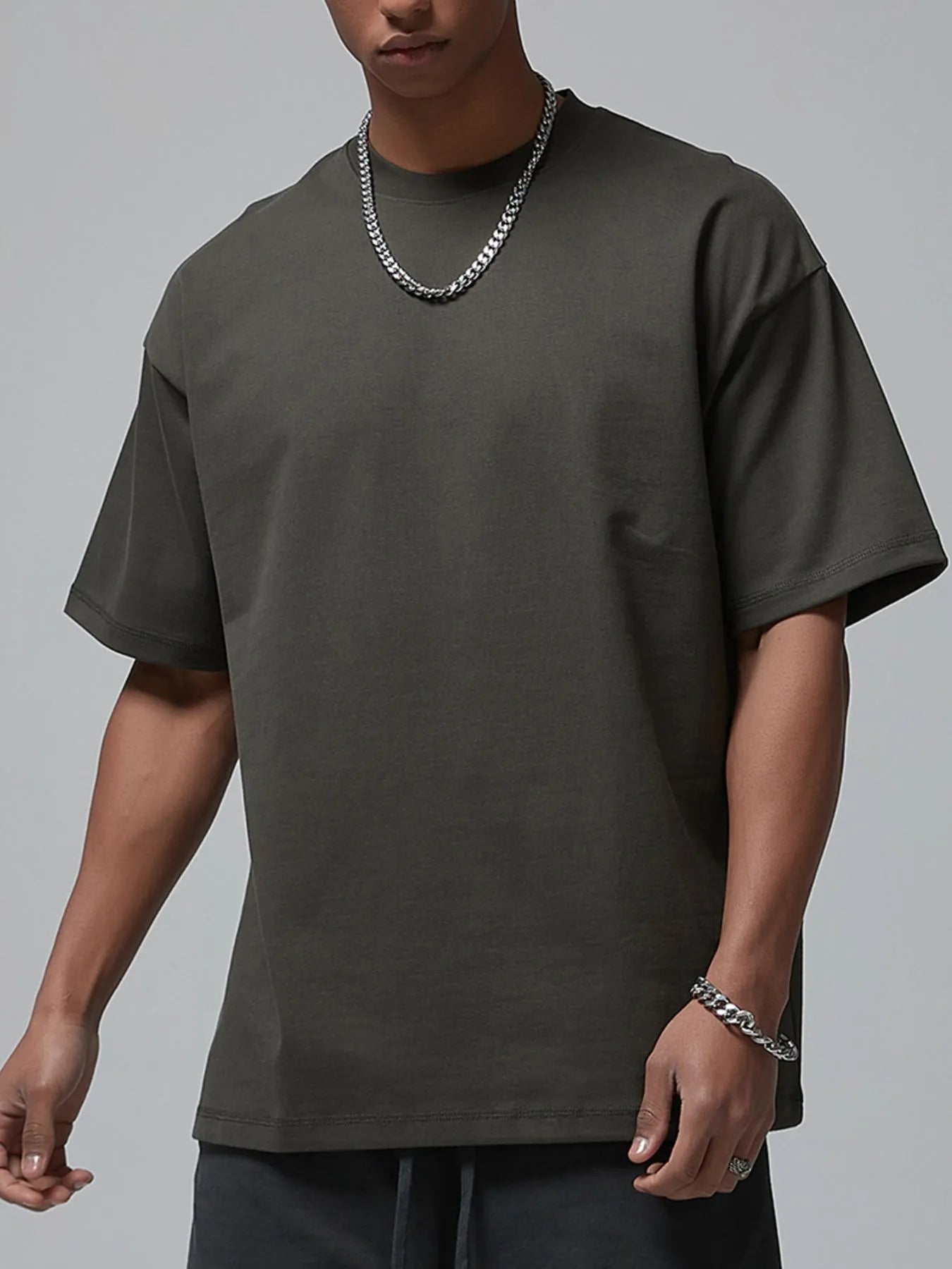 Men's Round Neck Drop Shoulder T-Shirt NicholesGifts