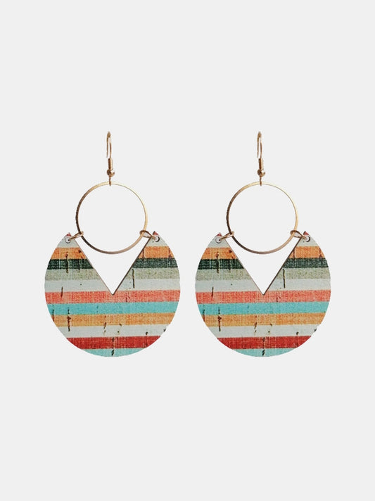 Ms.Pac-Man Shape Wooden Dangle Earrings nicholesgifts