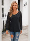 V-Neck Long Raglan Sleeve Top nicholesgifts