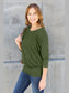 Basic Bae Full Size Round Neck Batwing Sleeve Top nicholesgifts