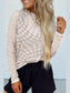 Women Checkered Mock Neck Long Sleeve Blouse nicholesgifts
