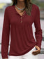 Half Button Long Sleeve T-Shirt nicholesgifts