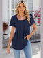 Women Eyelet Square Neck Flutter Sleeve Blouse nicholesgifts