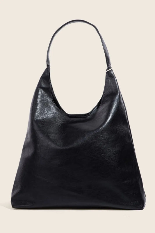 Fame Faux Leather Tote Bag Trendsi