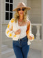 Angel Wings Floral Open Front Fuzzy Cardigan nicholesgifts