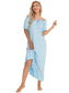 Lace Detail Short Sleeve Lounge Dress nicholesgifts