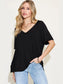 Basic Bae Full Size Bamboo Slit V-Neck Short Sleeve T-Shirt nicholesgifts