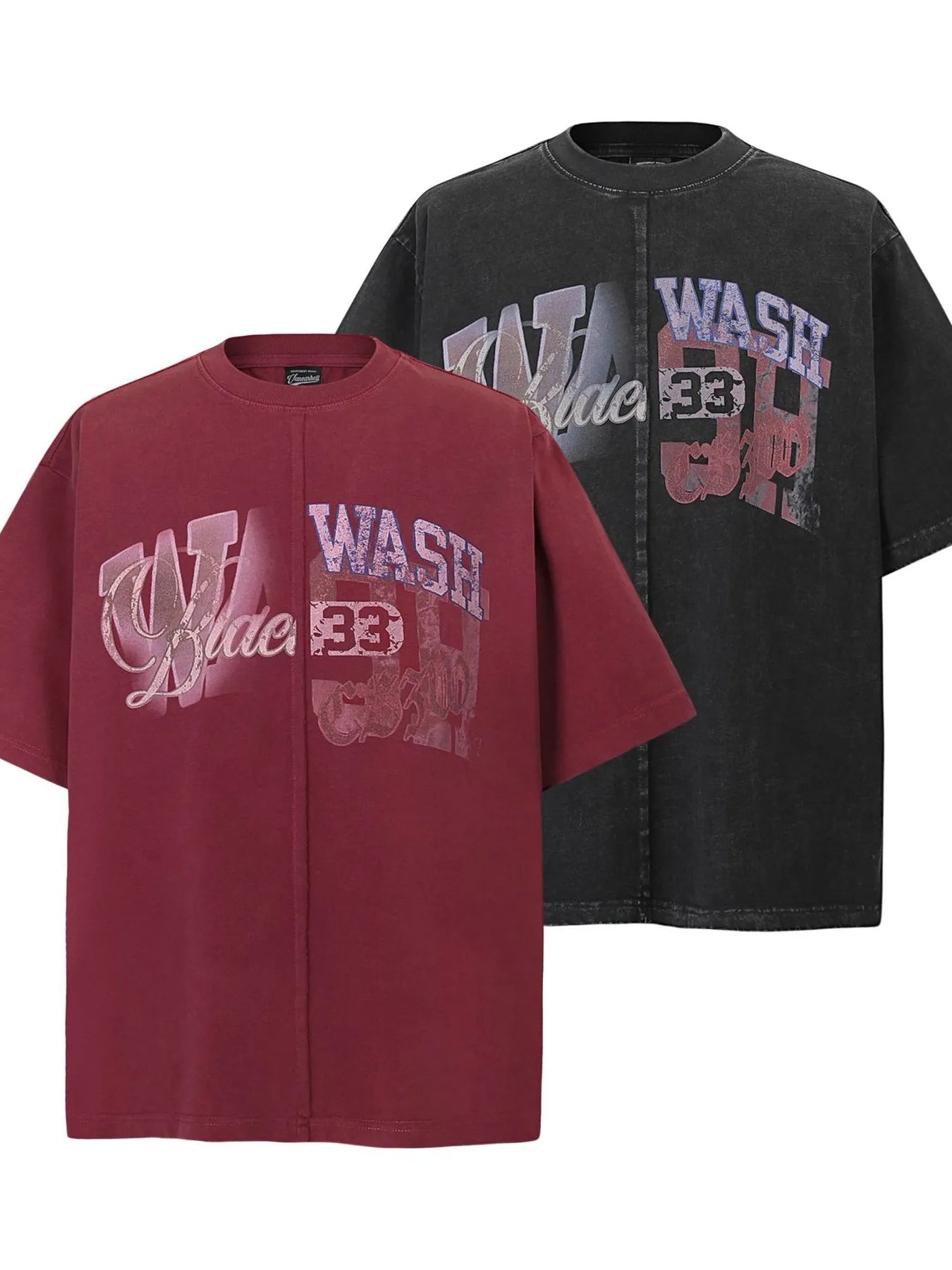 Men's Vintage Washed Letter Graphic T-Shirt NicholesGifts