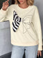 Bow Round Neck Dropped Shoulder Sweatshirt nicholesgifts