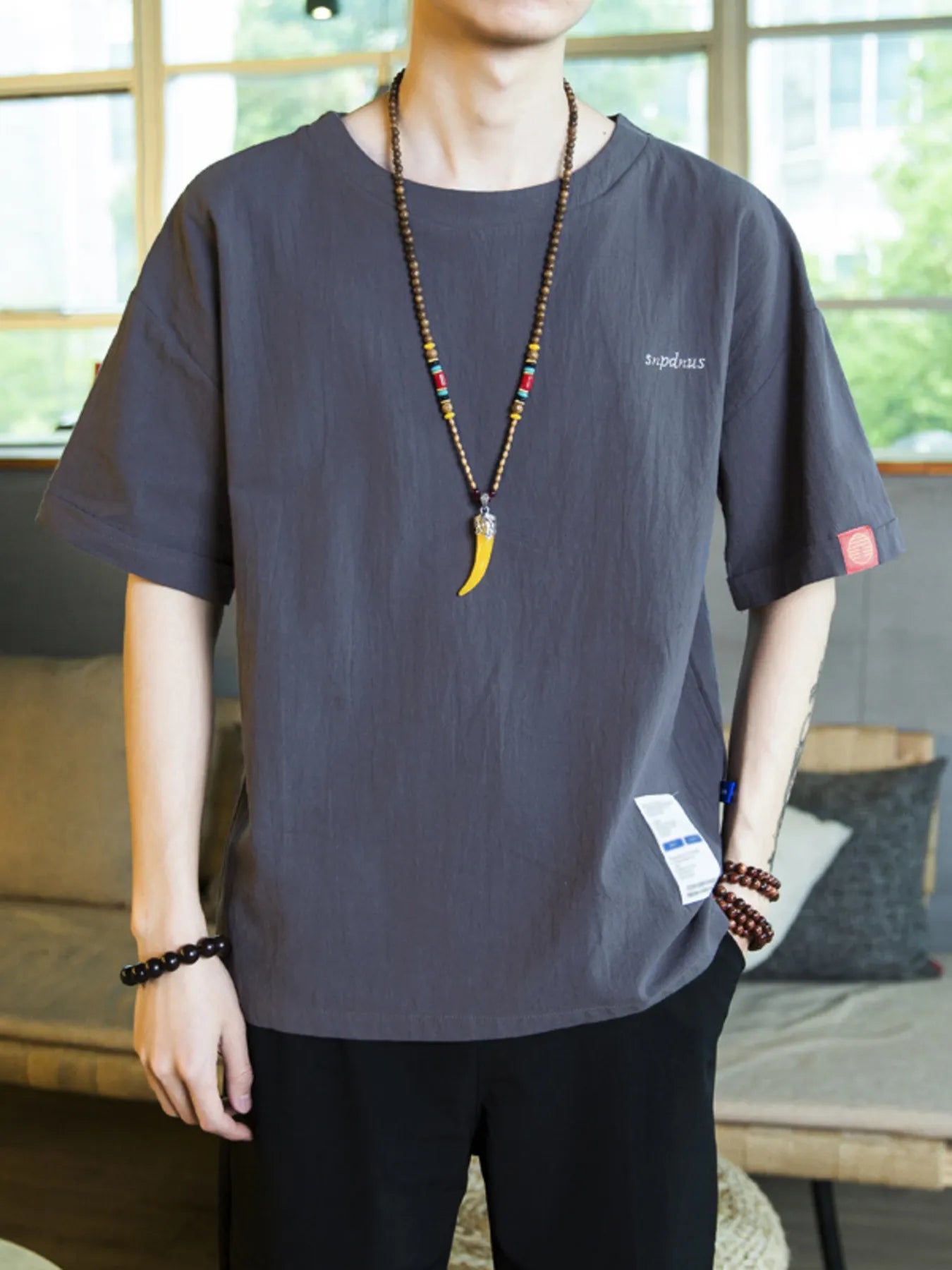 Men's Plus Size Round Neck Short Sleeve T-Shirt Trendsi