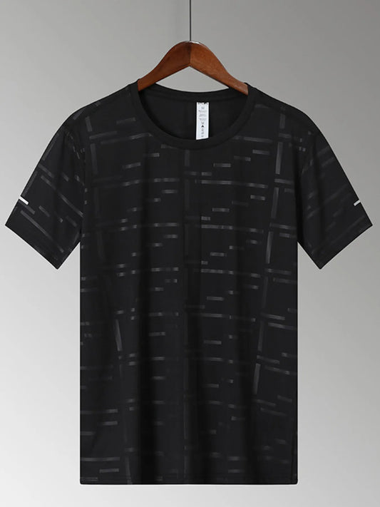 Men's Plus Size Round Neck Short Sleeve T-Shirt Trendsi