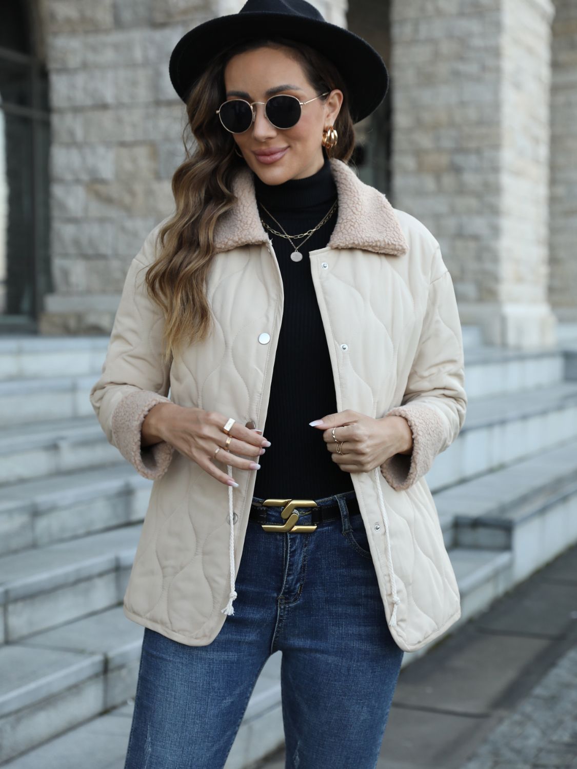 Ivy Lane Snap Down Collared Jacket nicholesgifts