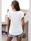 Ruffled Round Neck Cap Sleeve Blouse nicholesgifts