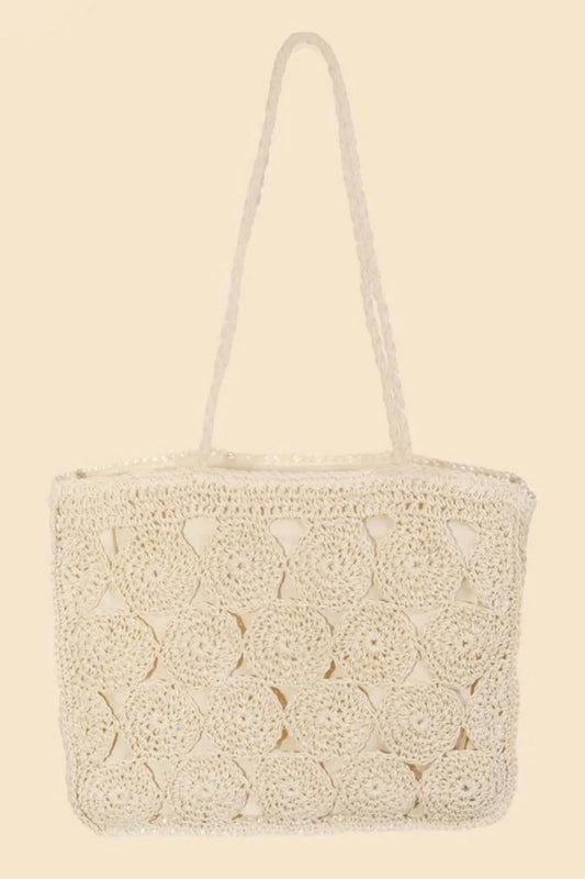 Fame Square Braided Pattern Tote Bag Trendsi
