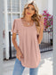 Women Eyelet Square Neck Flutter Sleeve Blouse nicholesgifts