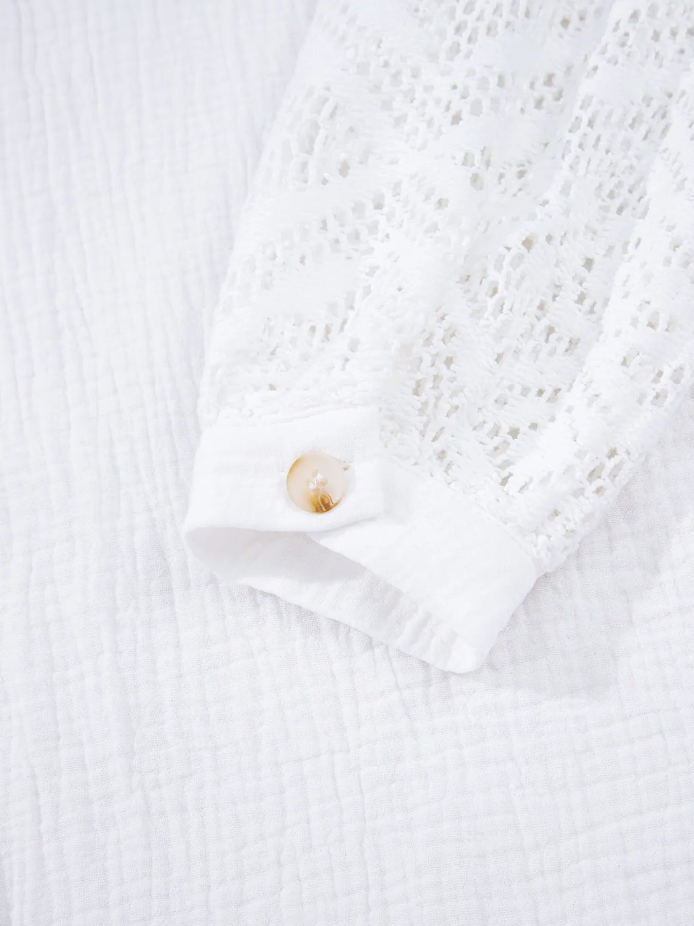 Lace Sleeve Button Down Shirt NicholesGifts