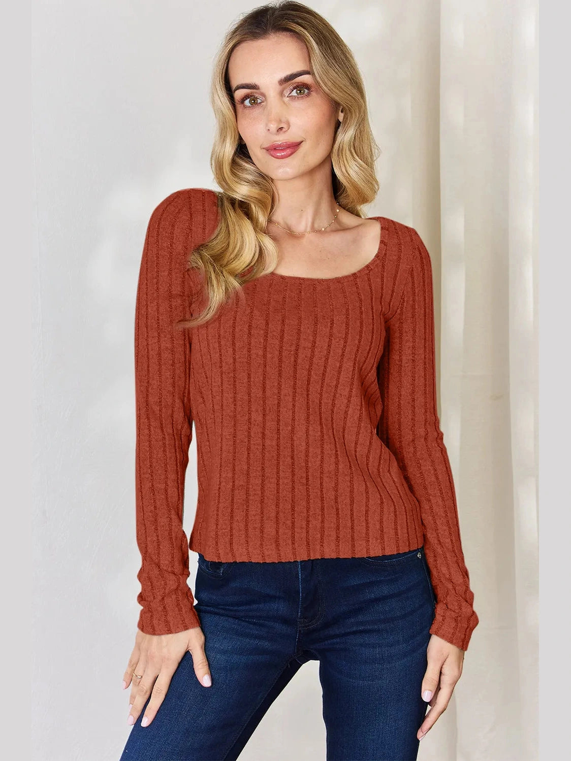 Basic Bae Full Size Ribbed Long Sleeve T-Shirt nicholesgifts