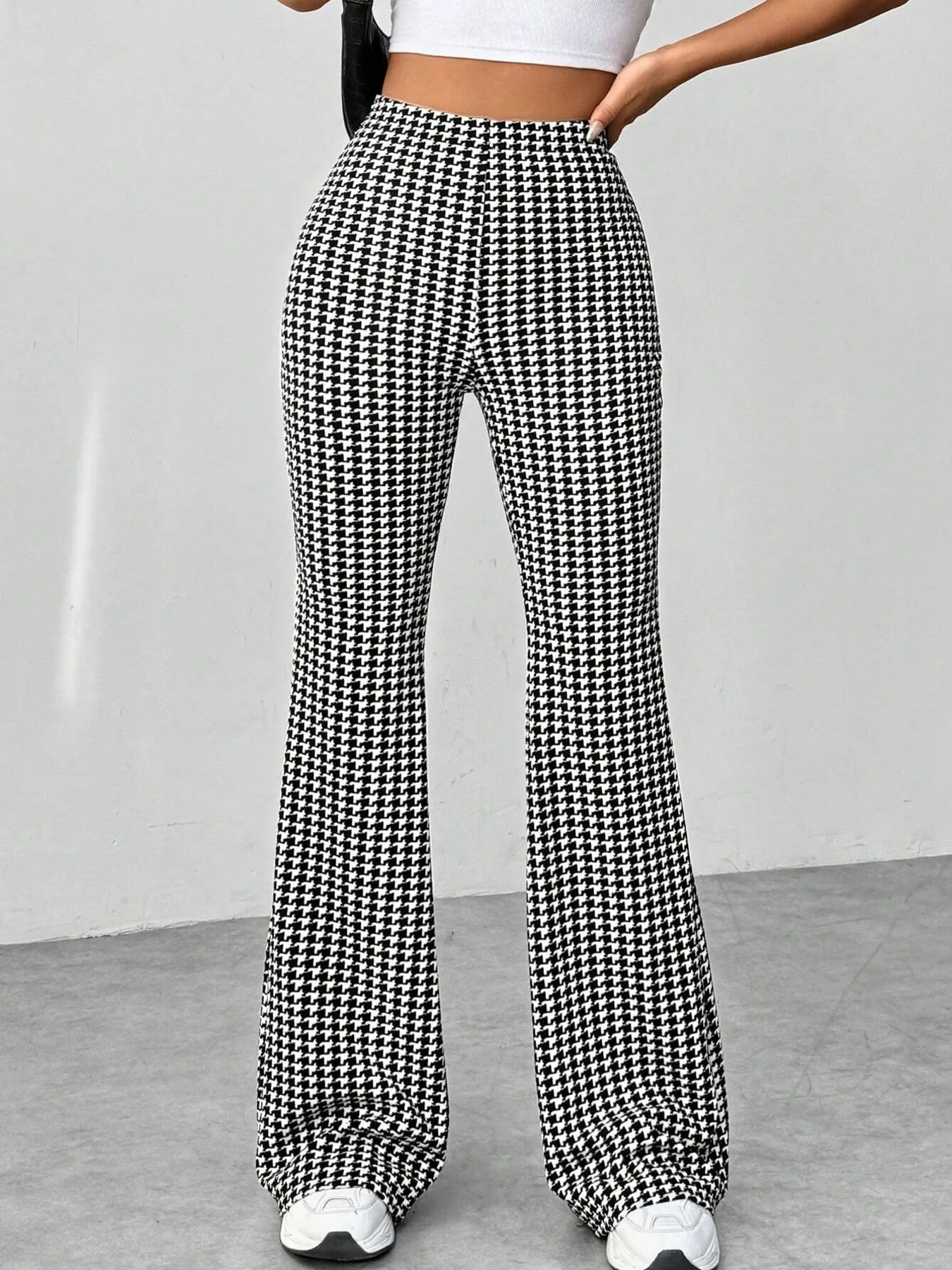 Women High Waisted Flare Pants nicholesgifts