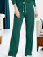 Round Neck Top and Stripe Detail Drawstring Pants Set nicholesgifts