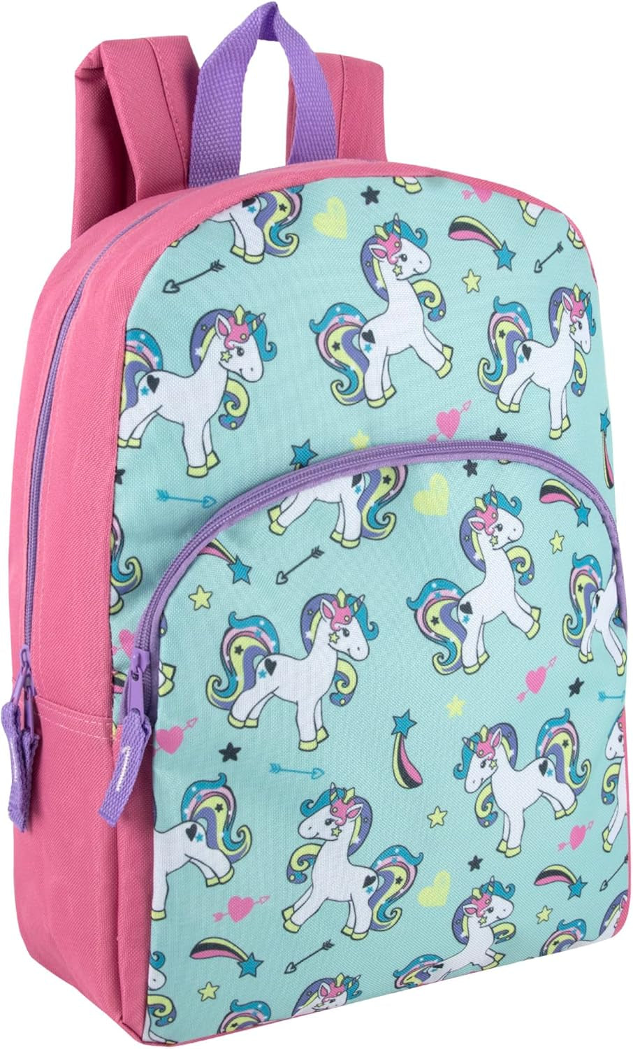 15 Inch Kids Backpacks for Boys & Girls | Preschool, Kindergarten, Elementary School Backpacks with Adjustable, Padded Straps (Happy Hearts)