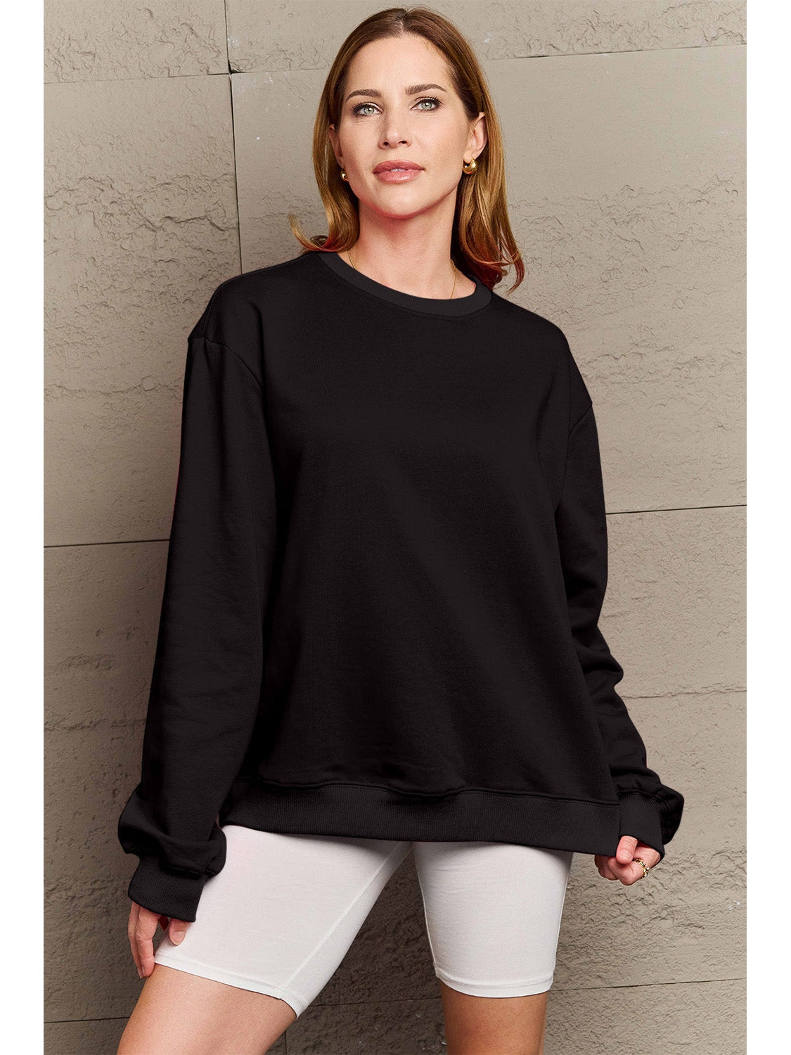 Simply Love Full Size IF I'M TOO MUCH THEN GO FIND LESS Round Neck Sweatshirt nicholesgifts