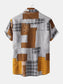 Men's Plus Size Plaid Short Sleeve Button-Up Shirt nicholesgifts