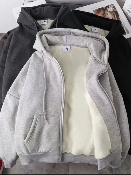 Men's Plus Size Fleece Lined Zip-Up Hoodie NicholesGifts