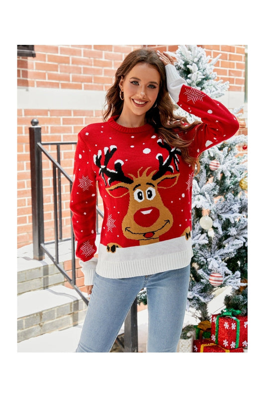 Reindeer Round Neck Sweater