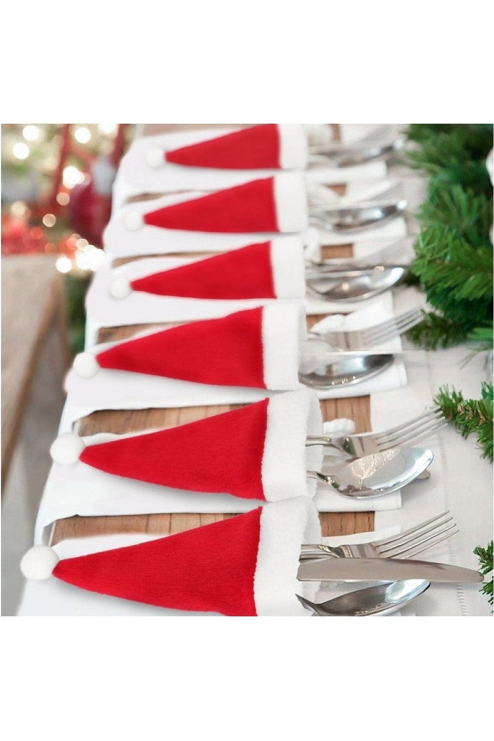 20-Piece Christmas Hat Cutlery Holders nicholesgifts