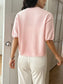 Ribbed Hem Round Neck Sweater nicholesgifts