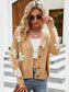 Floral Ribbed Trim Drop Shoulder Cardigan nicholesgifts