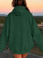 Drawstring Dropped Shoulder Hoodie Trendsi