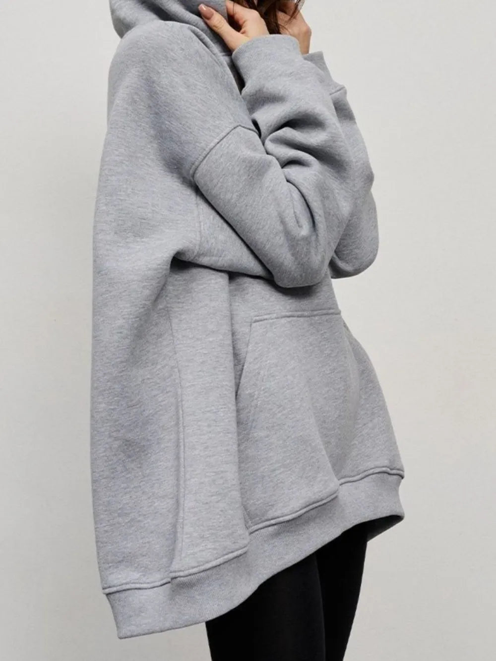Pocketed Dropped Shoulder Long Sleeve Hoodie nicholesgifts