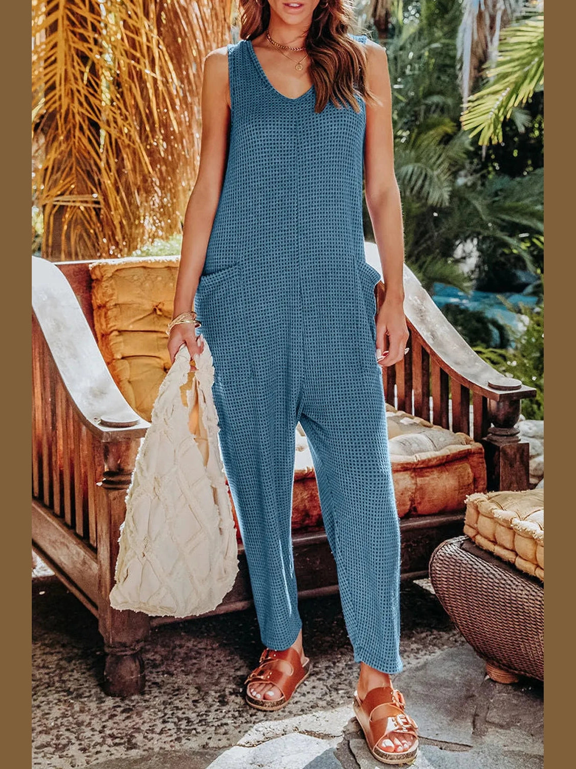 Double Take Full Size Sleeveless Straight Jumpsuit nicholesgifts