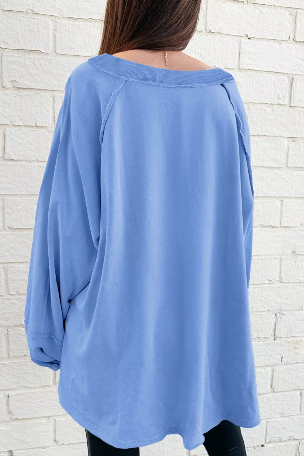 Oversized Washed Crewneck Sweatshirt nicholesgifts