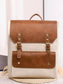 Two Tone Buckle Backpack Bag nicholesgifts