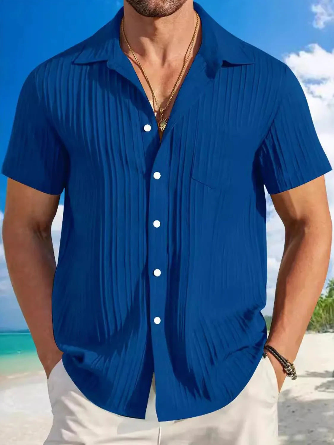 Men's Full Size Button Up Short Sleeve Shirt Plus Size NicholesGifts