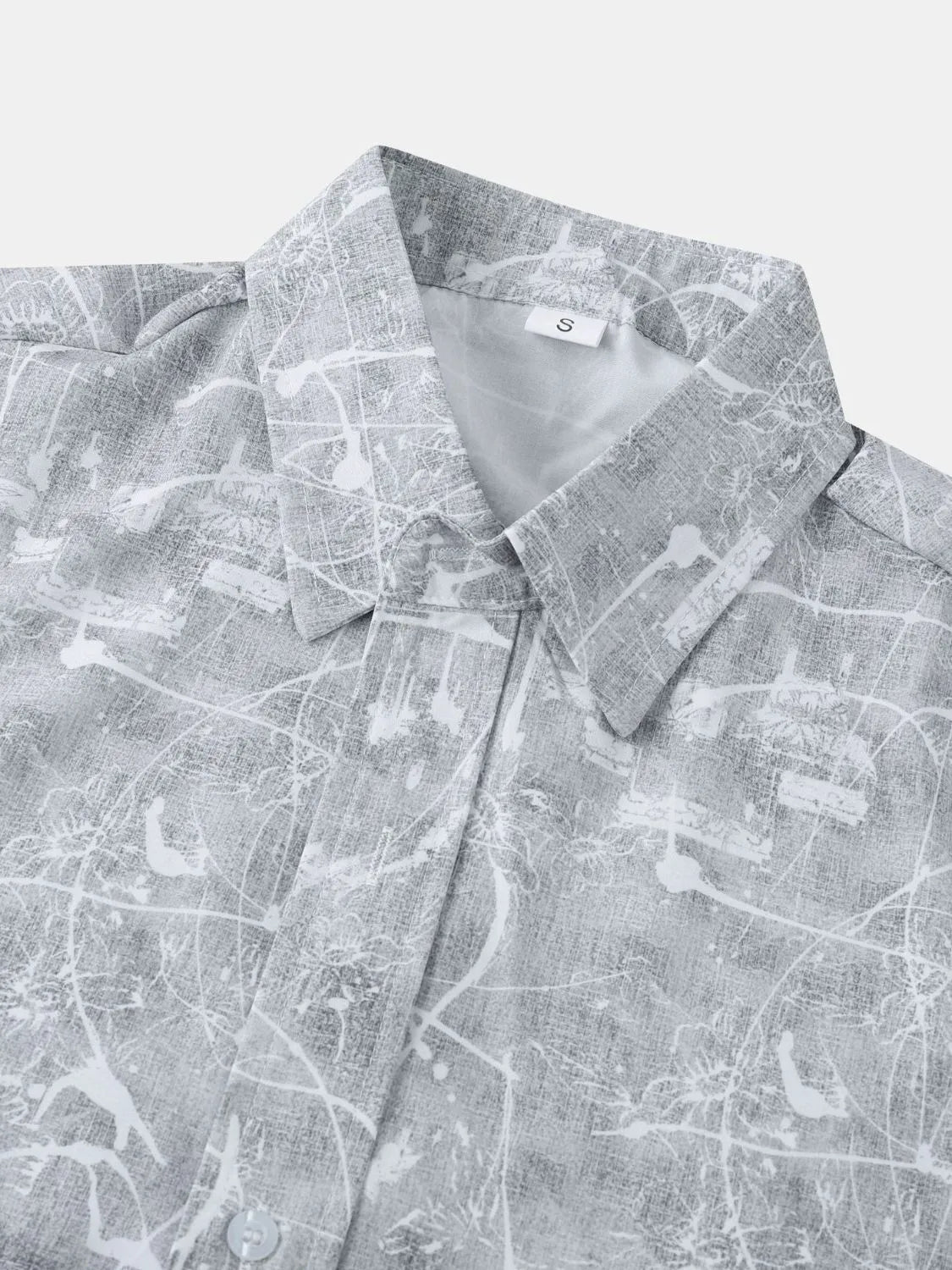 Men's Printed Short Sleeve Button Down Shirt NicholesGifts