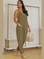 Spaghetti Strap Deep V Jumpsuit with Pockets nicholesgifts
