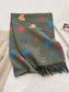 Women Heart Patterned Tassel Scarf Valentine's Day Gift For Her nicholesgifts