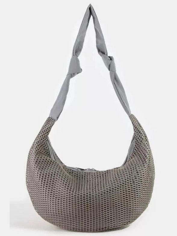 Fame Textured Mesh Knot Shoulder Bag nicholesgifts