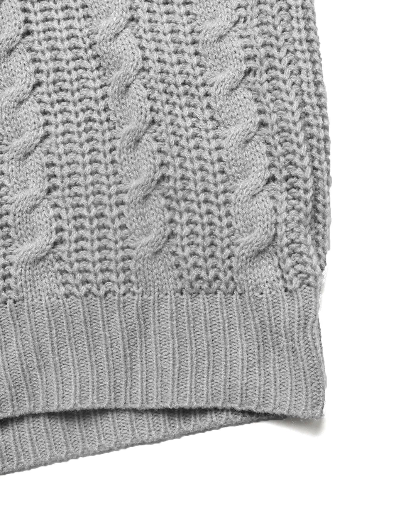 Cable Knit Half Zip Sweater