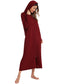 Zip Front Hooded Night Dress with Pockets nicholesgifts
