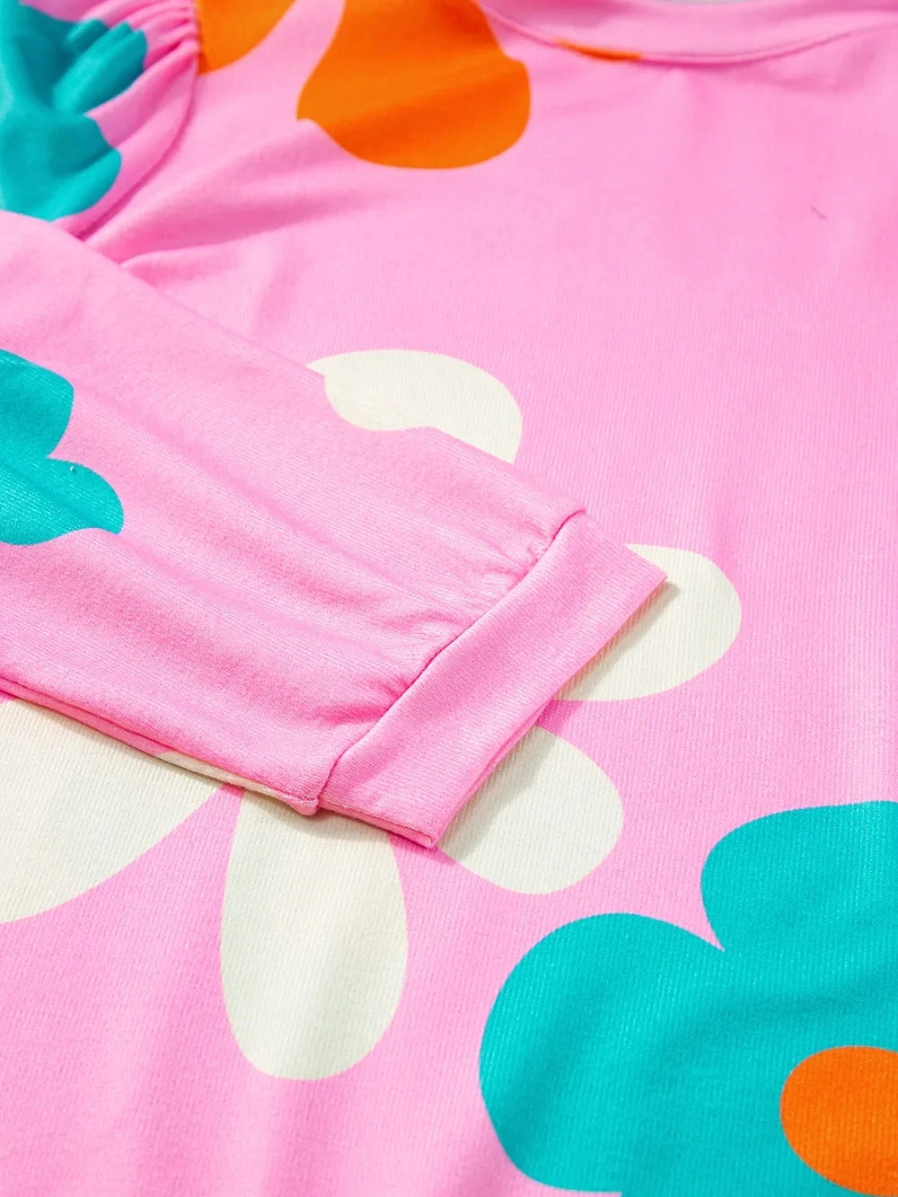 Printed Round Neck Top nicholesgifts