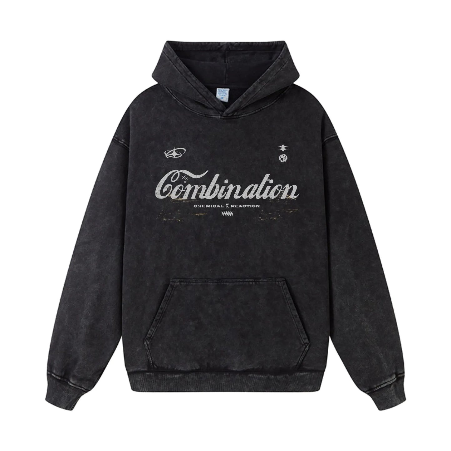 Men's Letter Washed Kangaroo Pocket Hoodie NicholesGifts