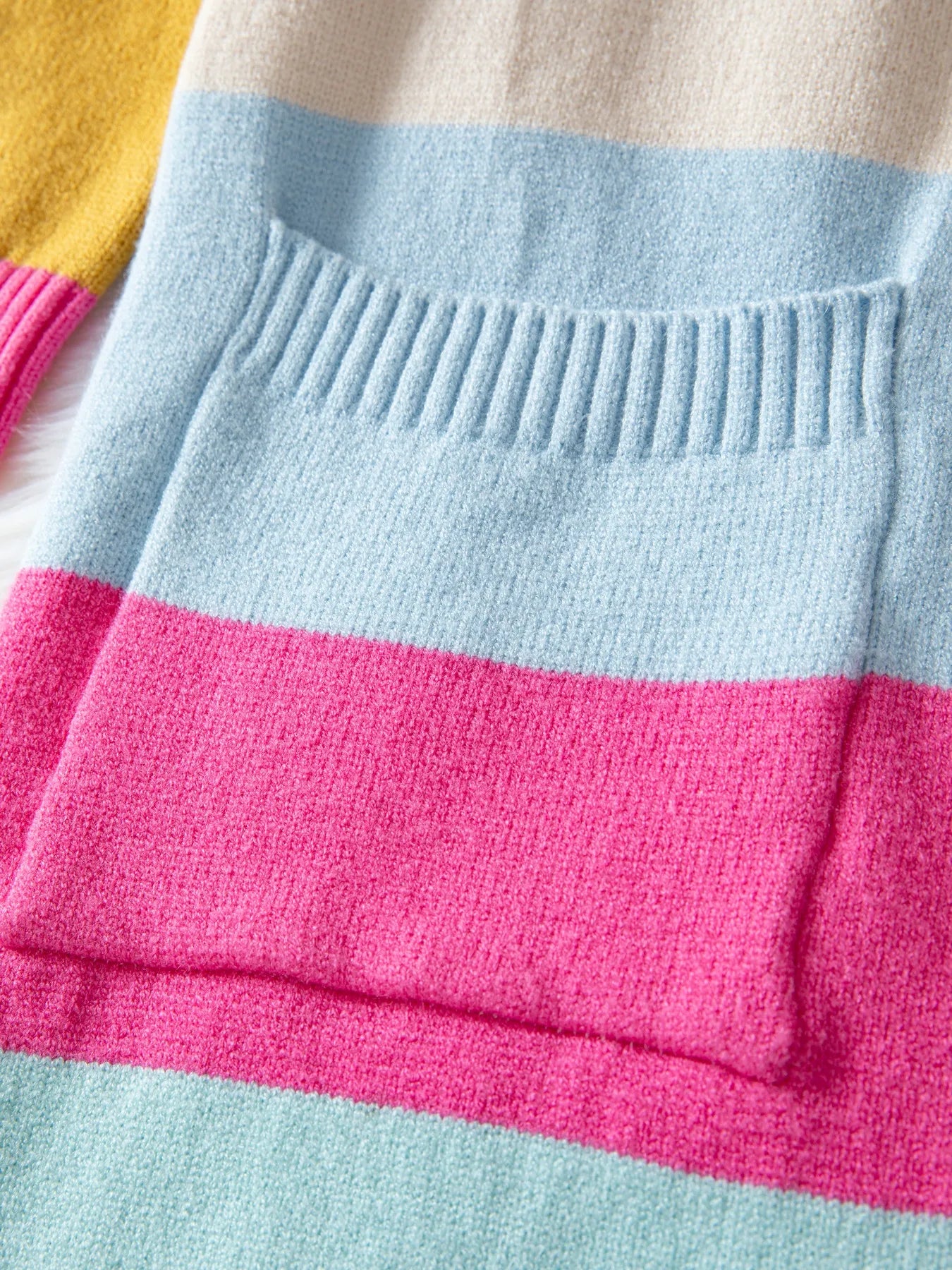 Color Block Open Front Cardigan