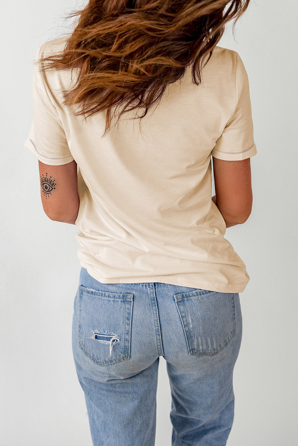 Pumpkin Graphic Round Neck Cuffed T-Shirt NicholesGifts