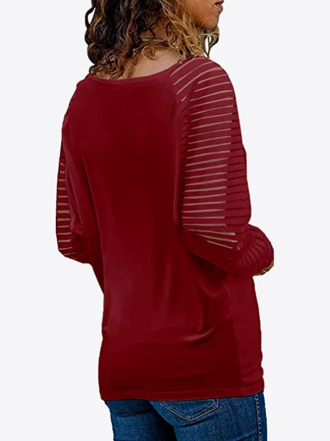V-Neck Long Raglan Sleeve Top nicholesgifts